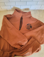 Brown Pullover Quarter Zip