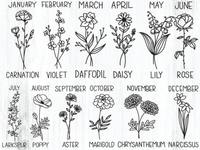 Birth Flower Jewelry